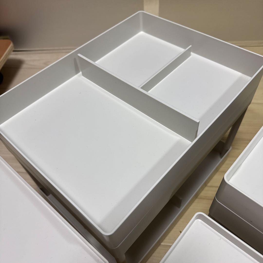 【無印良品】ABS樹脂 脚付トレー（4つセット）