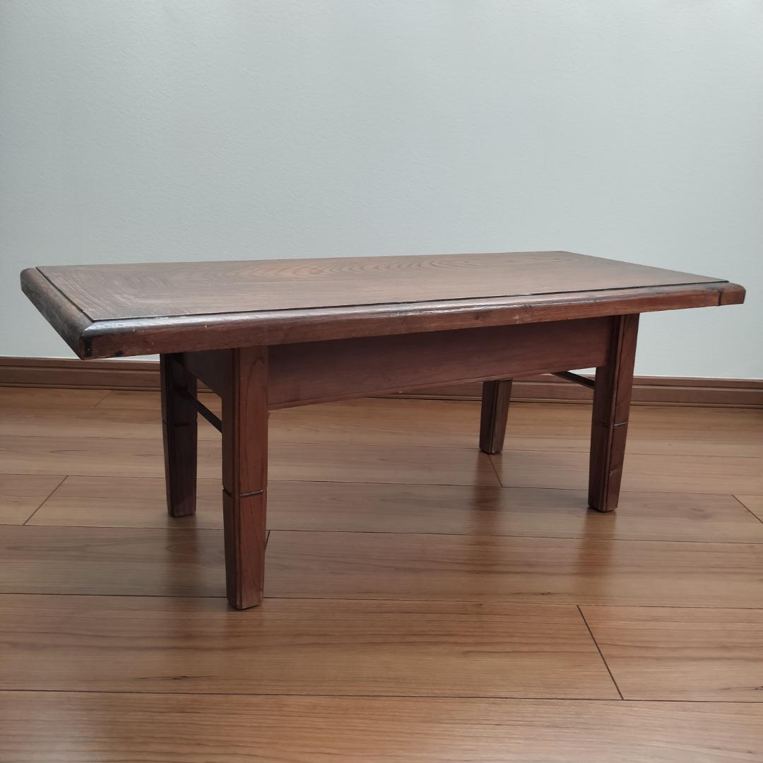 昭和レトロ　アンティーク古家具（木製文机）　引き出し付