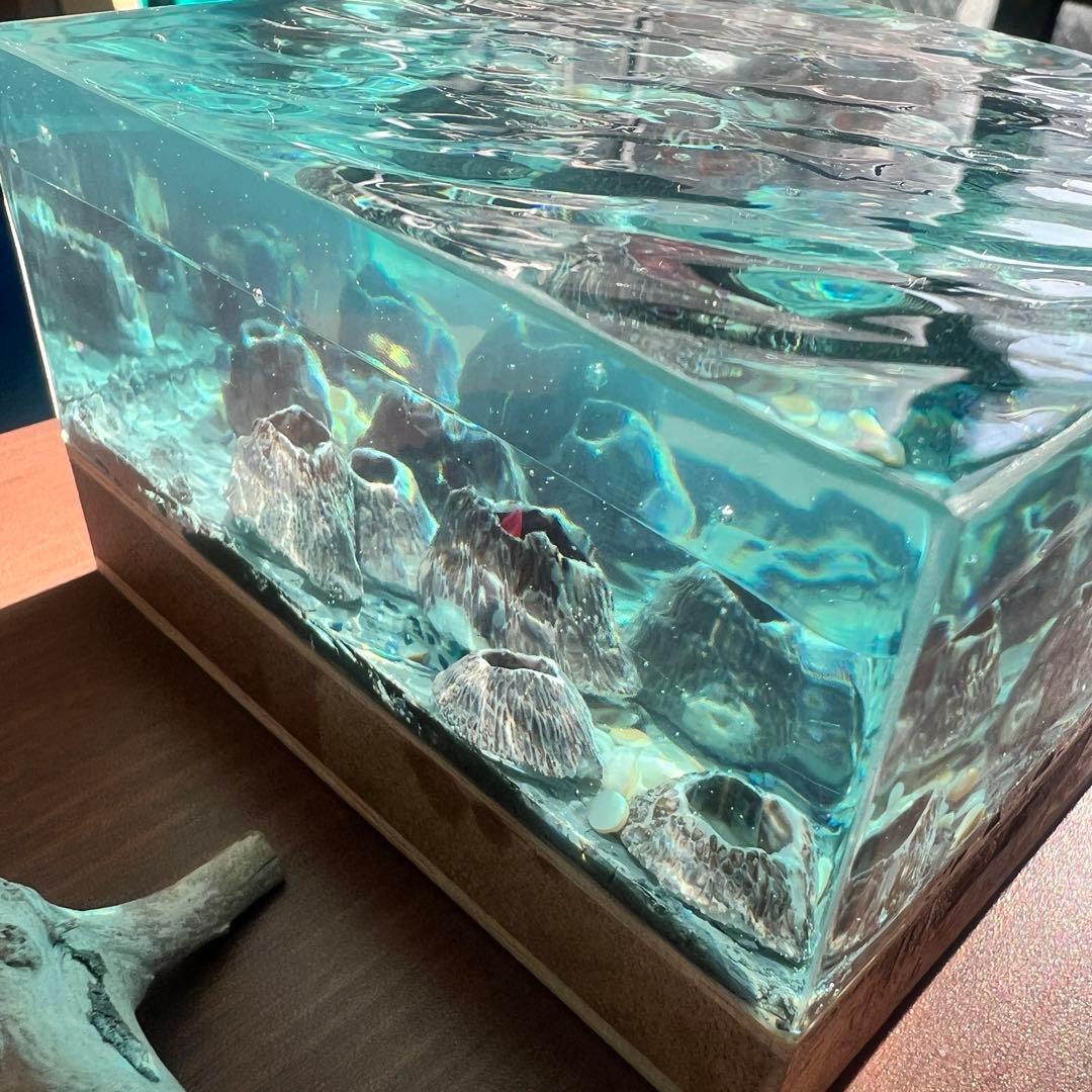 【波紋アート】フジツボアート／barnacle／オブジェ／10cmプリズム