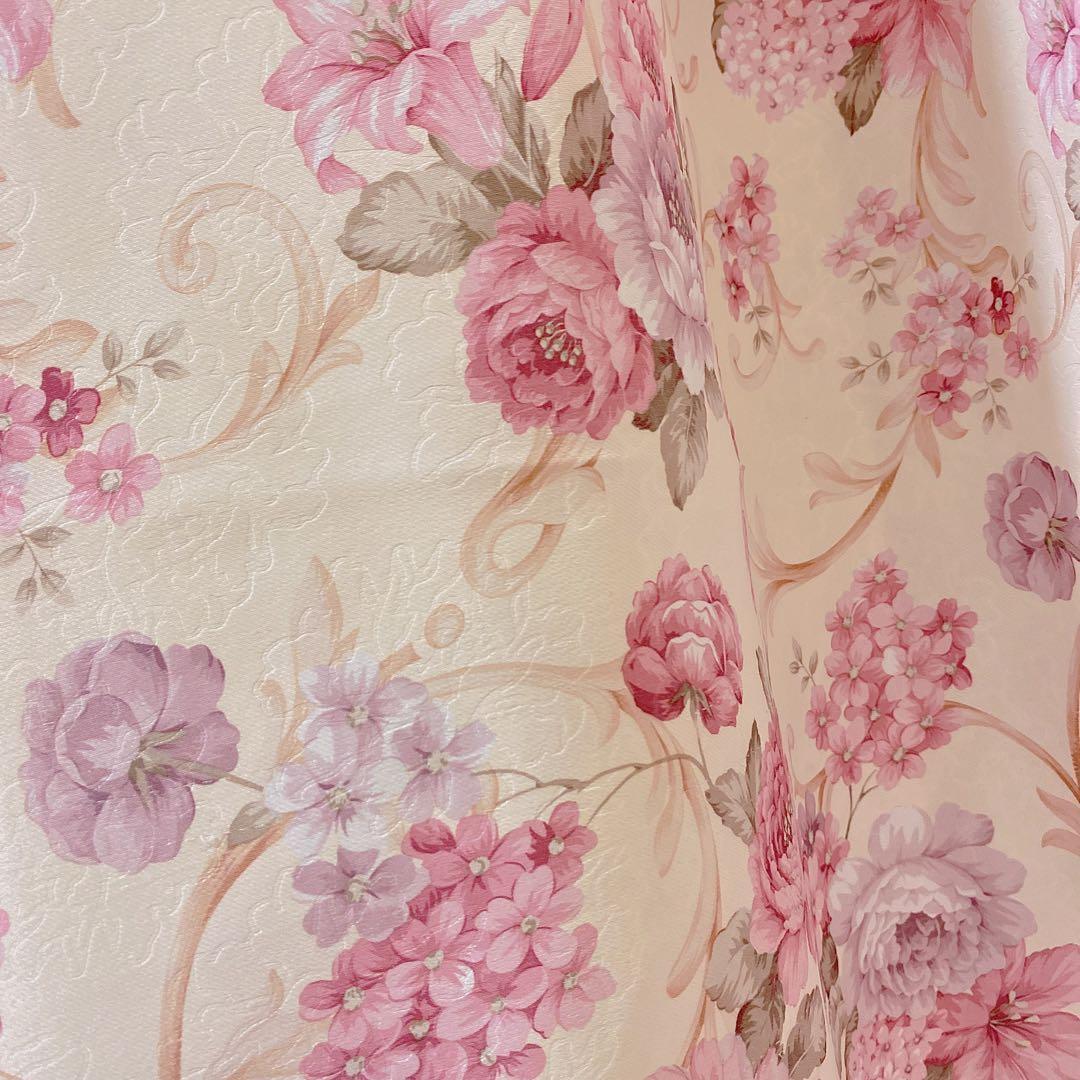 ヨーロピアン オーダー フローラル 花柄 幅195cm 北欧 両面柄