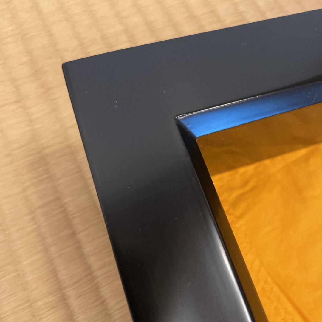 お値下げ！　茶道具　真塗 黒　炉縁　平安光入作　桐共箱