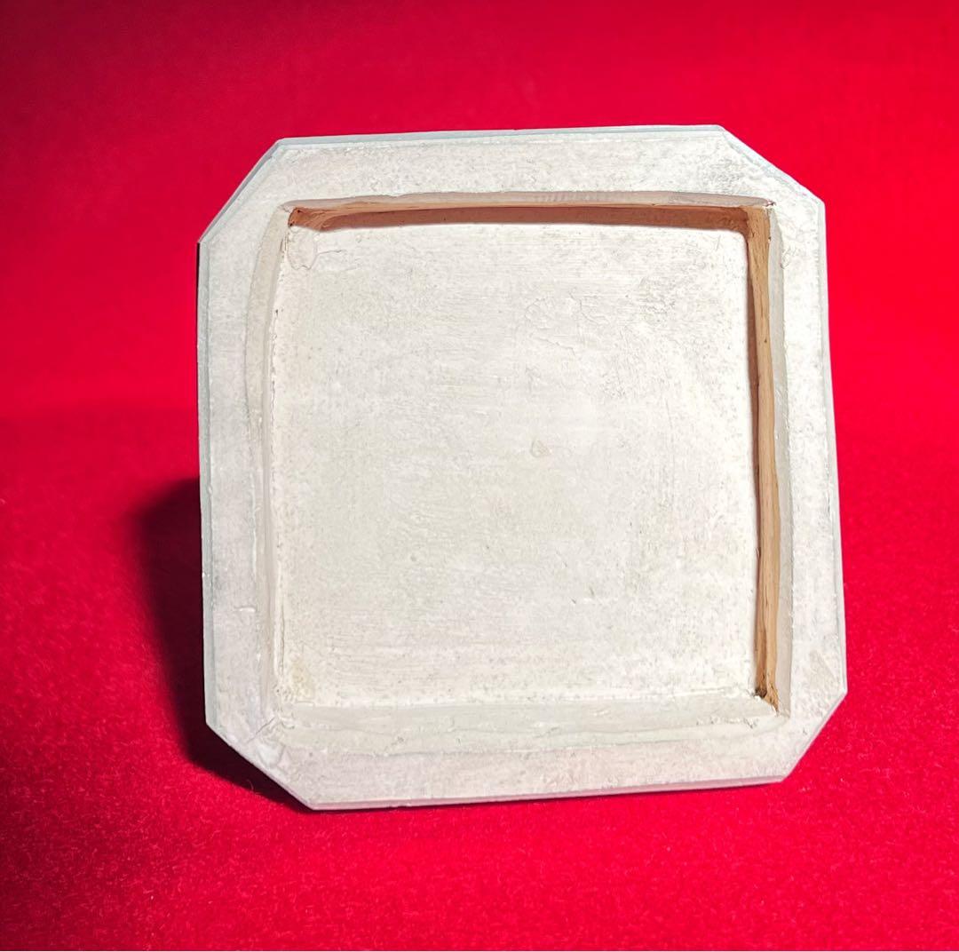 煎茶道具 古道具 茶道具 白泥 涼炉　涼炉台付　コレクション蟹彫刻 在銘 龍山造