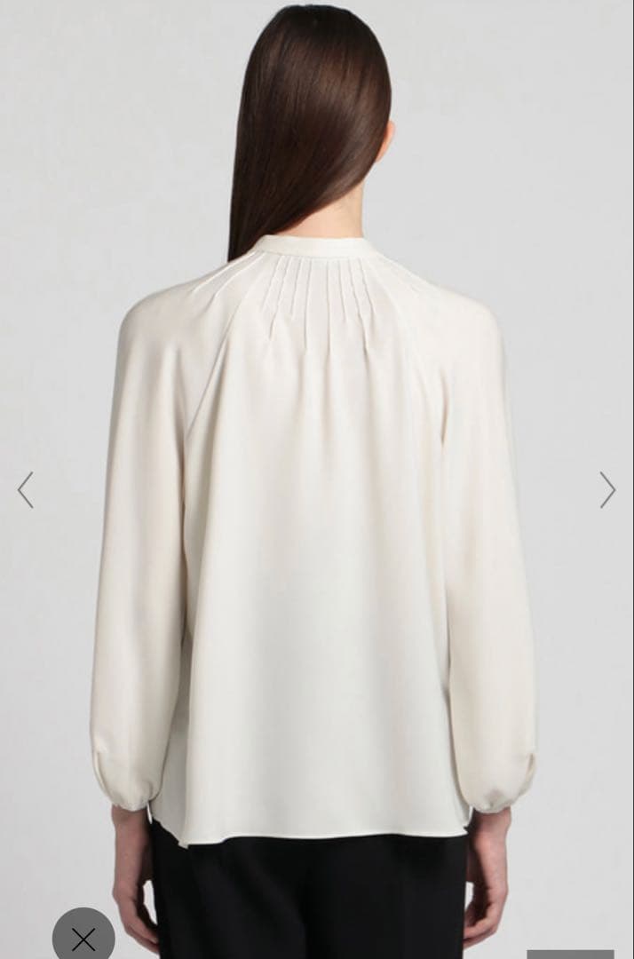 はるしゅん様今期theory luxeボリューム袖とろみブラウス白38
