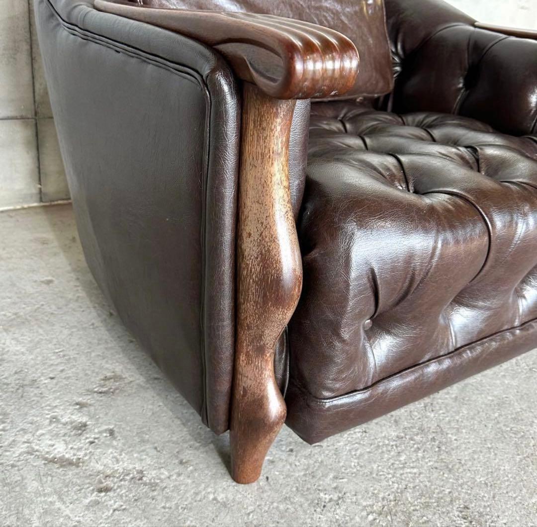 ✦最後の一脚✦マルニ木工 ベルサイユ 本革シングルソファ Mスムース