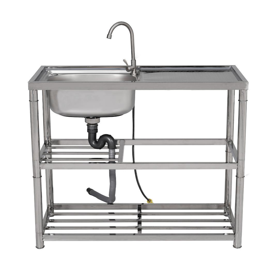 【幅100cm】屋外 流し台 ステンレス製 ガーデンシンク 作業台 キッチン台所