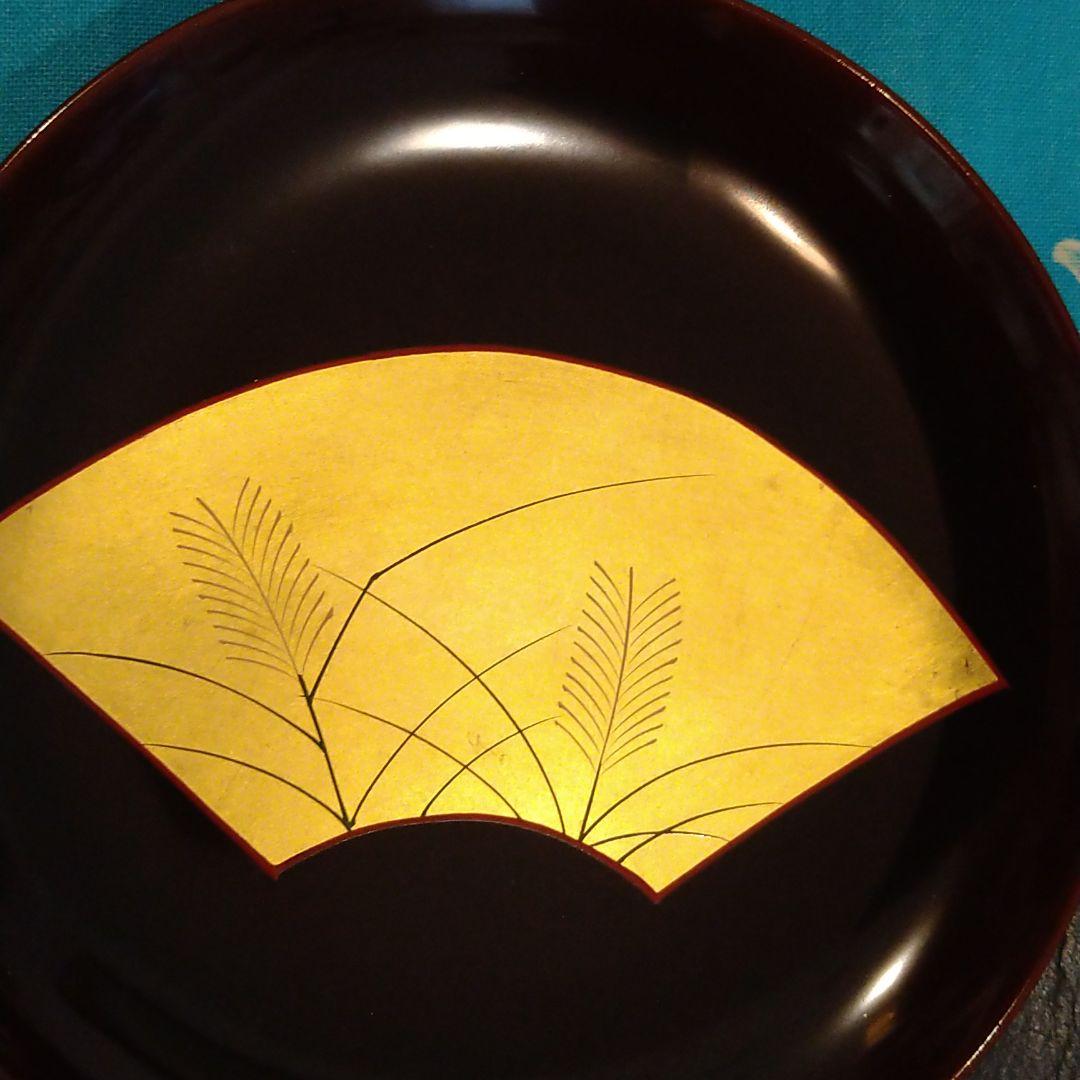 【さな様ご確認用】山田平安堂　溜塗　草花銘々皿　木地