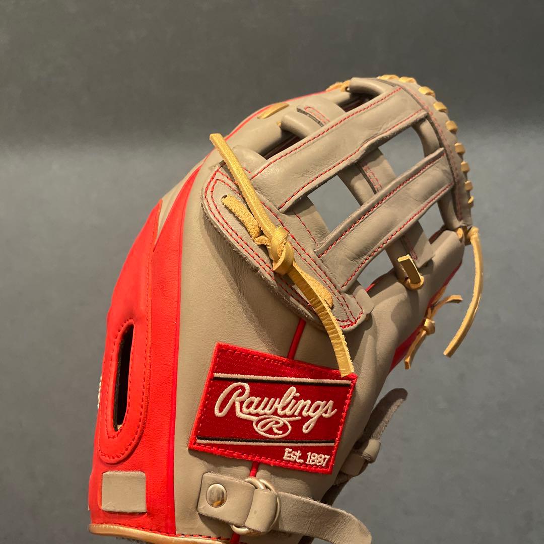 Rawlings 軟式グローブ レッド/グレー