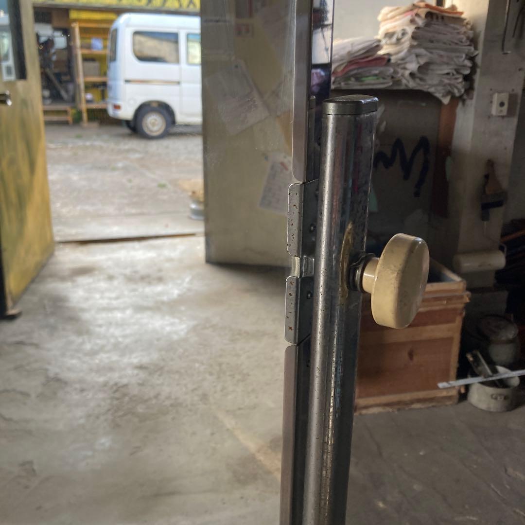 古いミラースタンド キャスター付き アイアンフレーム 姿見 鏡 昭和レトロ