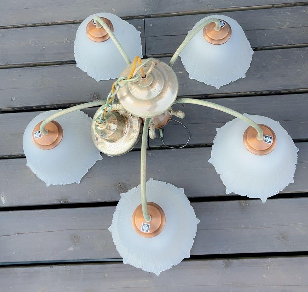 シャンデリア 5灯 フラワーシェイプ