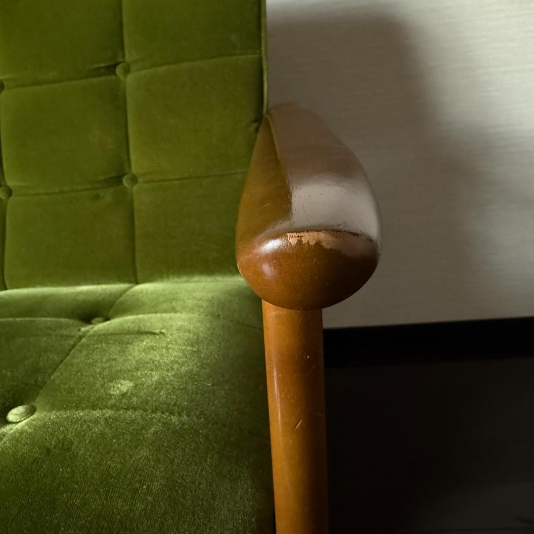 カリモク60 Kチェア 2シーター モケットグリーン ソファ karimoku