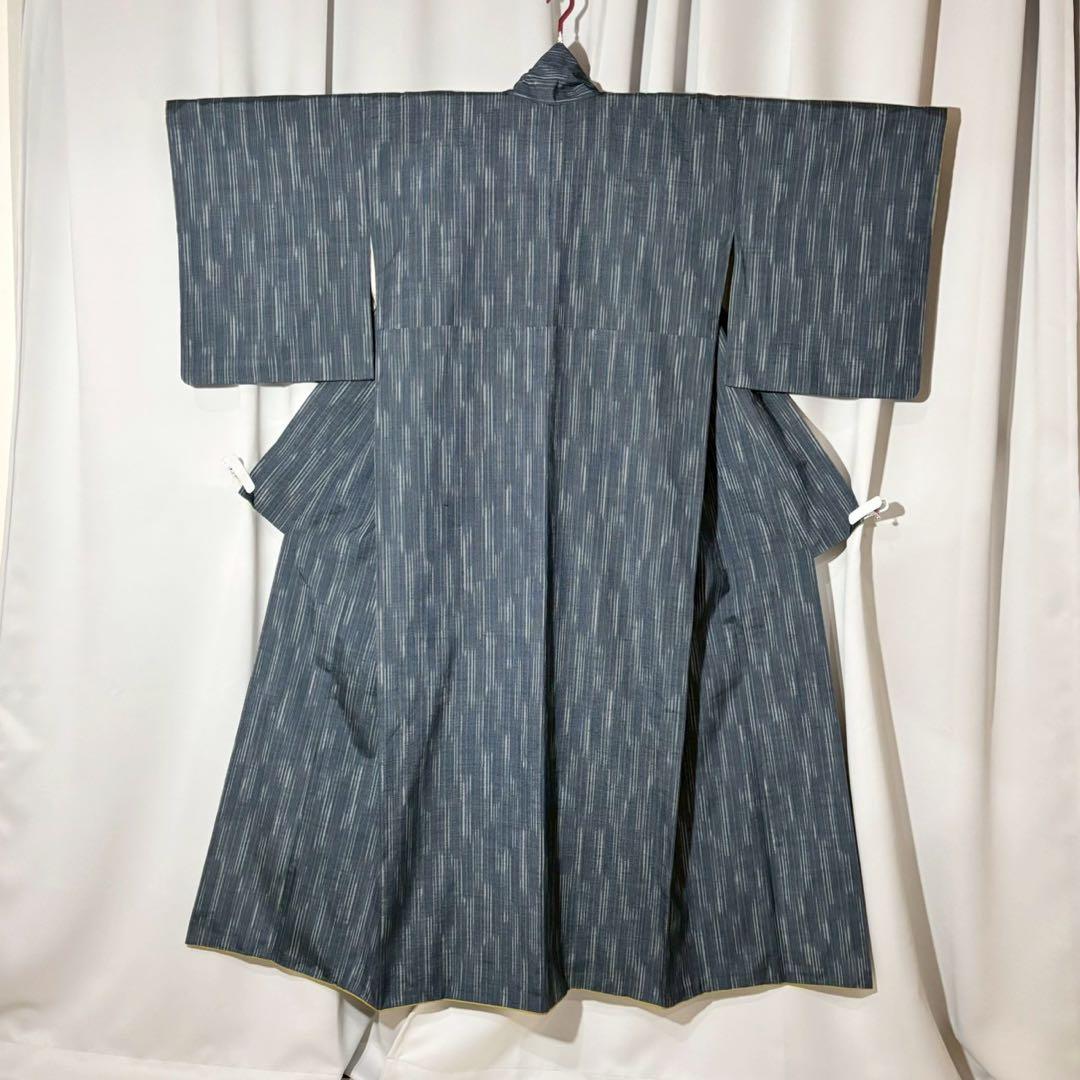 正絹　紬　十日町紬風　小紋　フルセット　着物専門店扱い　まるやま　フ9988