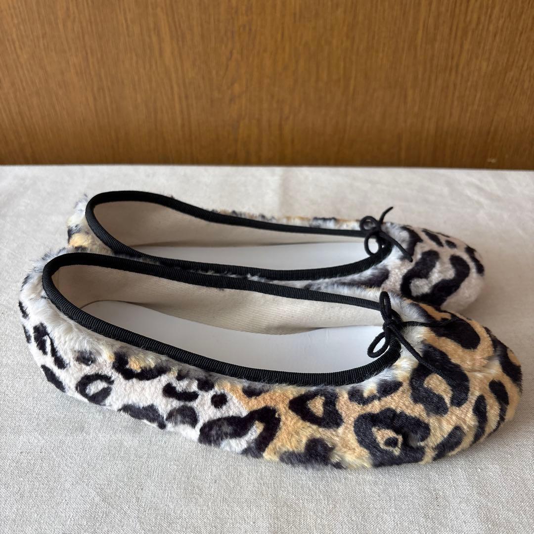 【美品】Lepettoレペット レオパード柄 　バレエシューズ 37.5
