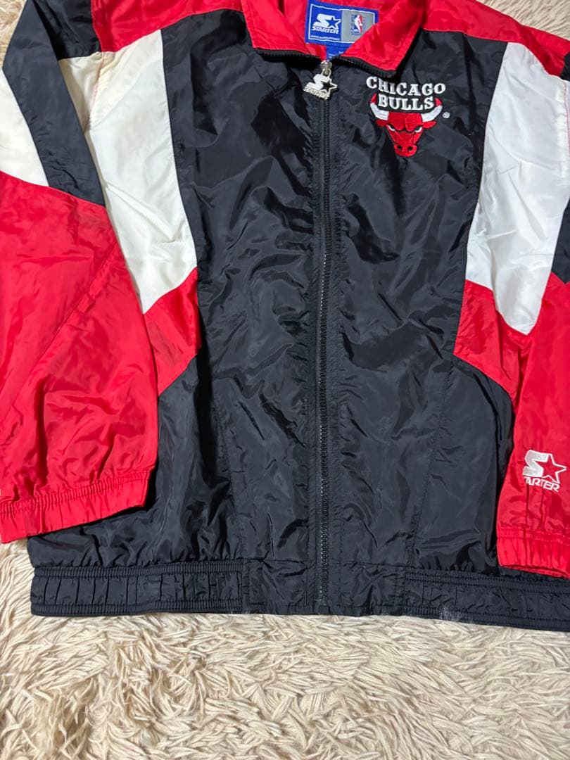 古着 90s starter NBA CHICAGO Bulls 刺繍　ナイロン