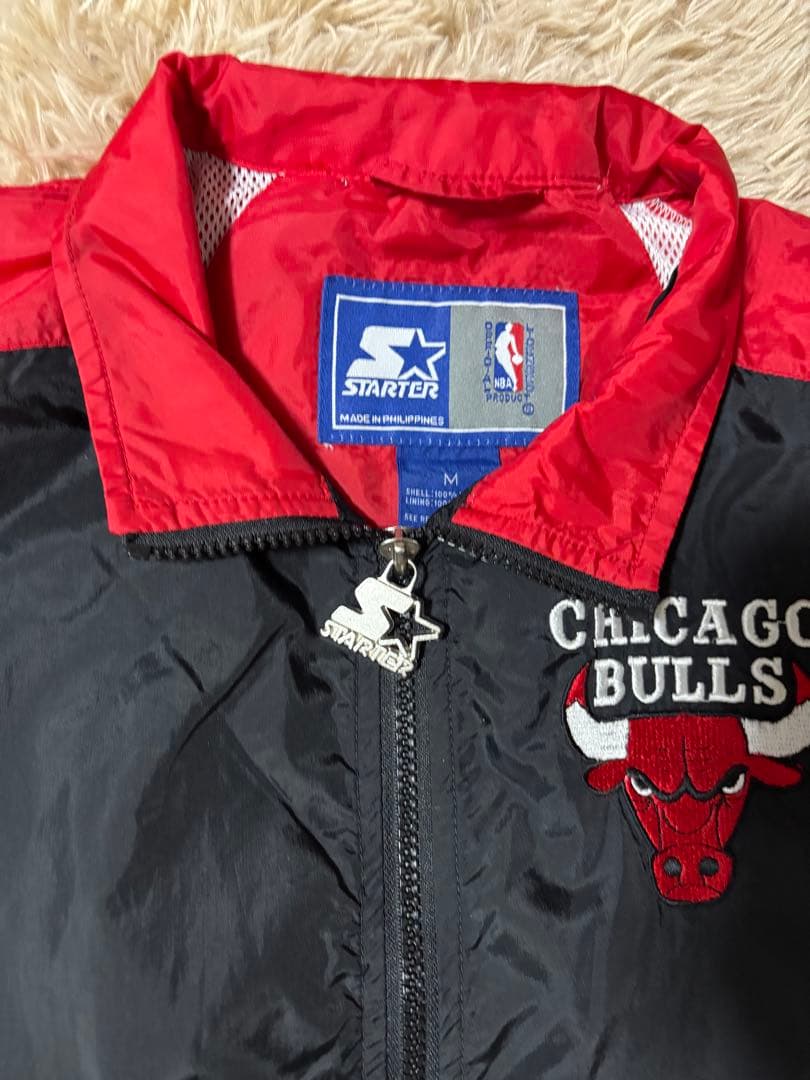 古着 90s starter NBA CHICAGO Bulls 刺繍　ナイロン