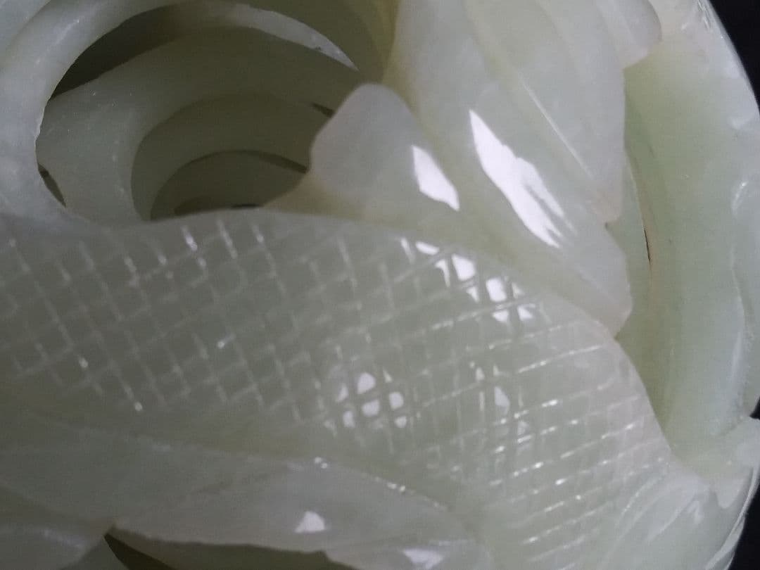 多層球(7層)　岫玉製　中国工芸品　置物　NO.832