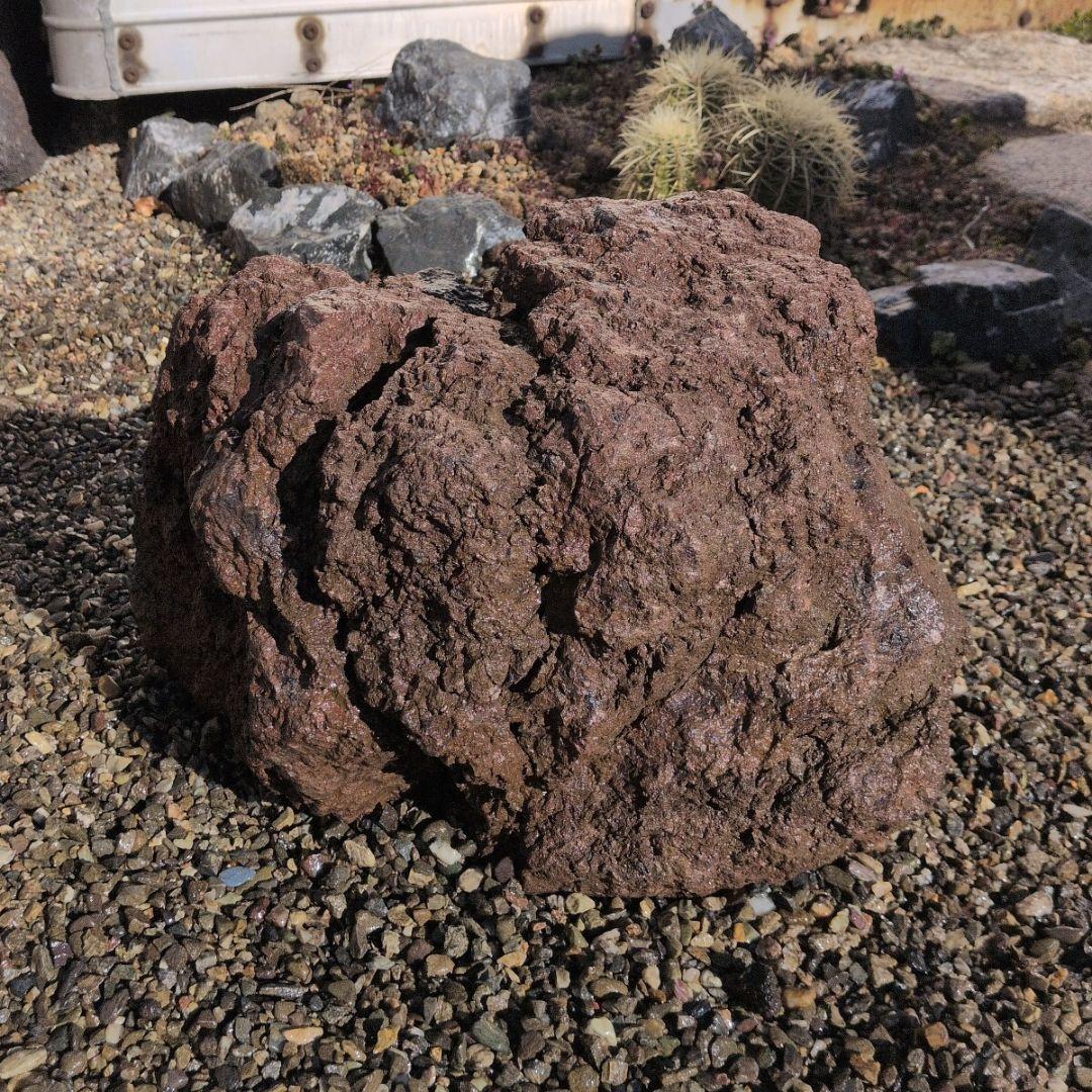 赤　富士　溶岩石　39.2キロ　庭石　石 鑑賞石　石材　庭　坪庭　ガーデニング