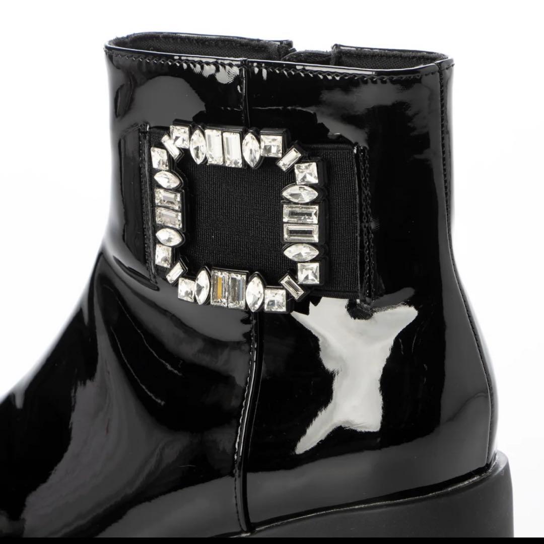 ブリジットバーキン ビジューバックルレインブーツ 23.5cm