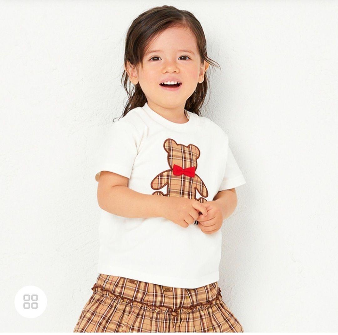 ミキハウス クマ柄 Tシャツ 現行品