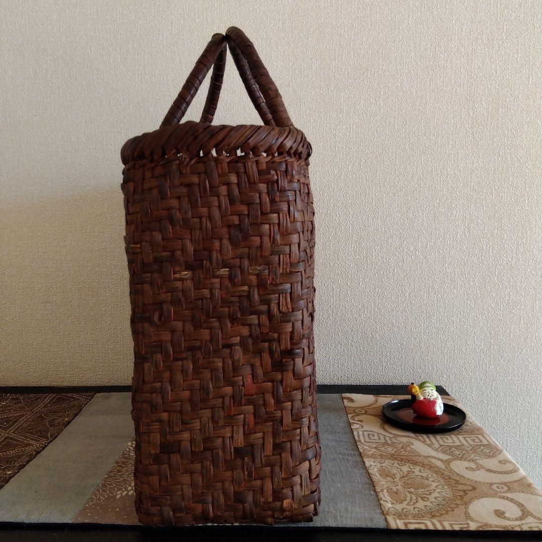 国産　山葡萄　籠バック　大きめ　長野