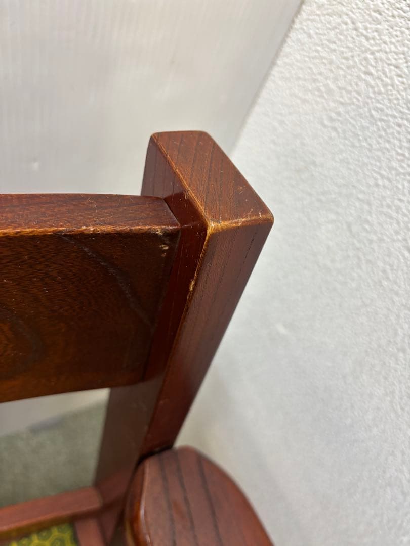 ① 昭和レトロ　和家具　和風アームローチェア　座椅子　ヴィンテージチェア当時物