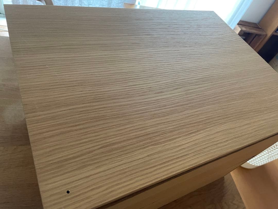 無印良品　木製収納ケース　引出し式　2段　ワイド　ナチュラル　オーク材④