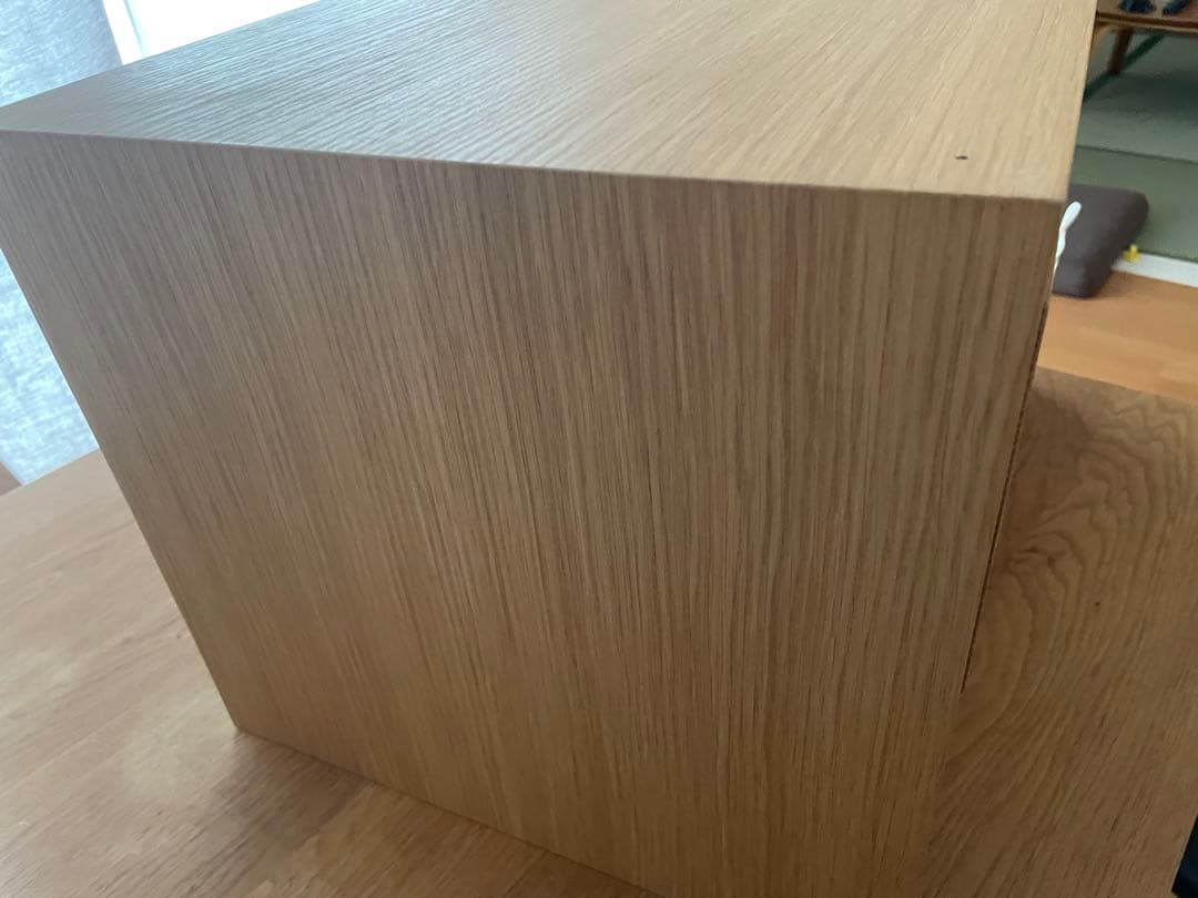 無印良品　木製収納ケース　引出し式　2段　ワイド　ナチュラル　オーク材④