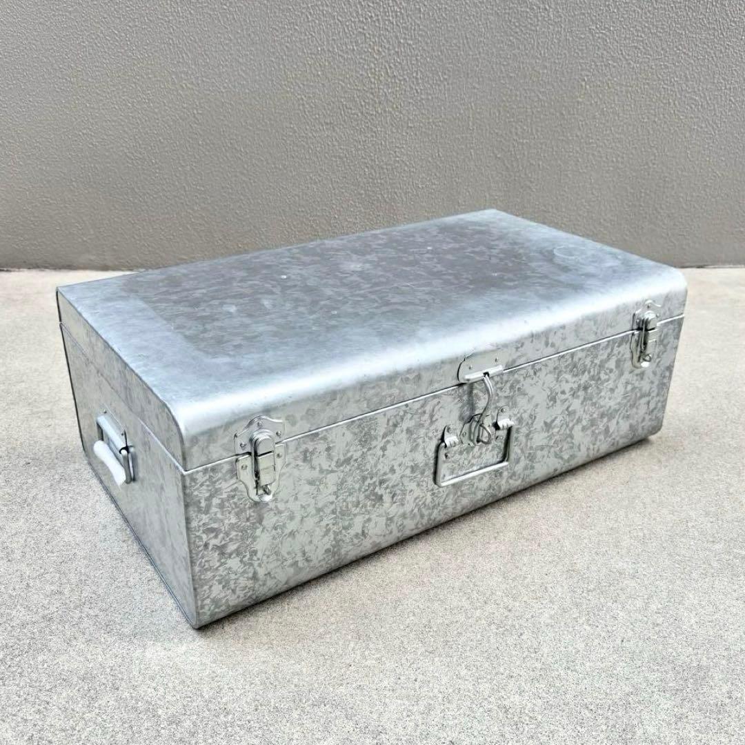 未使用✴︎ビンテージ シルバー トランク コンラン アルミケース 大 スチール