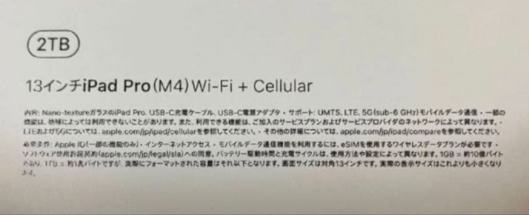 【apple care加入済 残約２年】iPadPro 13インチ 2TB M4