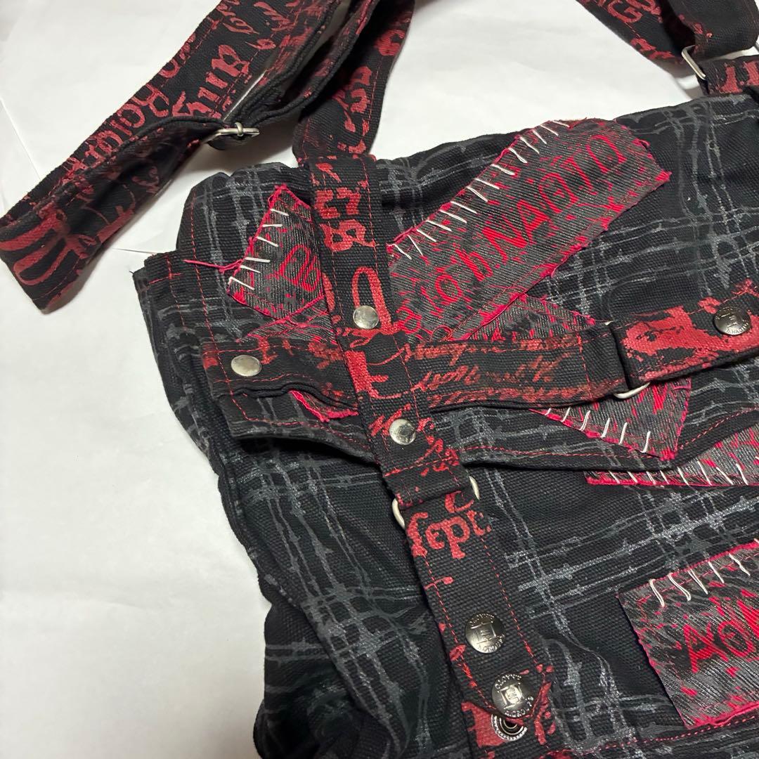 専用h.NAOTO パンク　ロック　ショルダーバッグ　赤　黒　レッド　ブラ