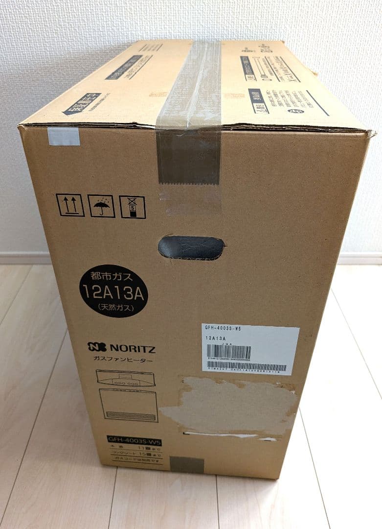 未使用 NORITZ ガスファンヒーター GFH-4003S-W5 都市ガス用