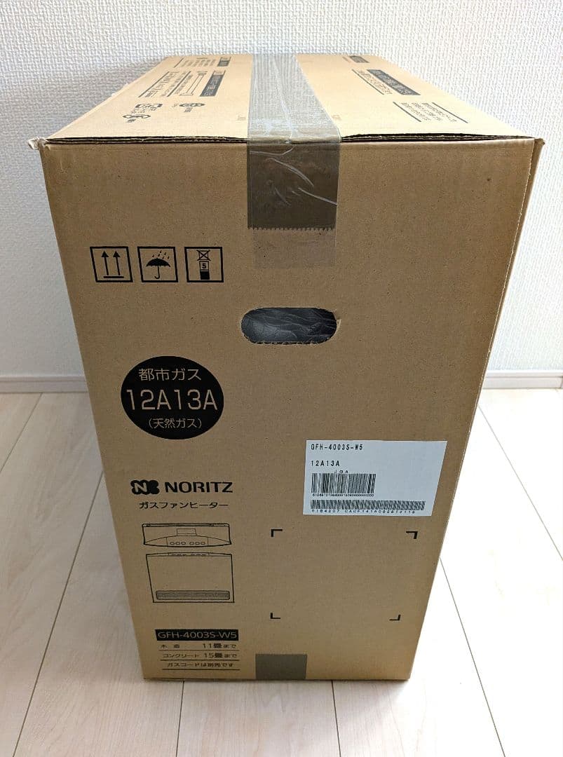 未使用 NORITZ ガスファンヒーター GFH-4003S-W5 都市ガス用