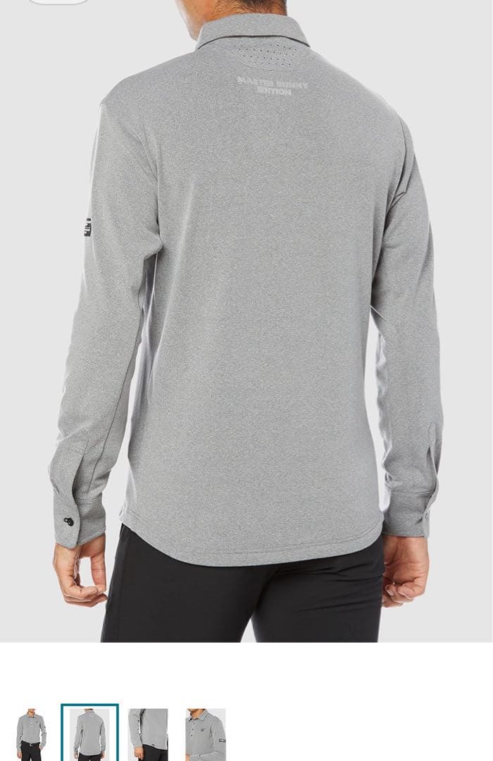 マスターバニーメンズ 長袖 ポロシャツ ワンポイントロゴサイズ6