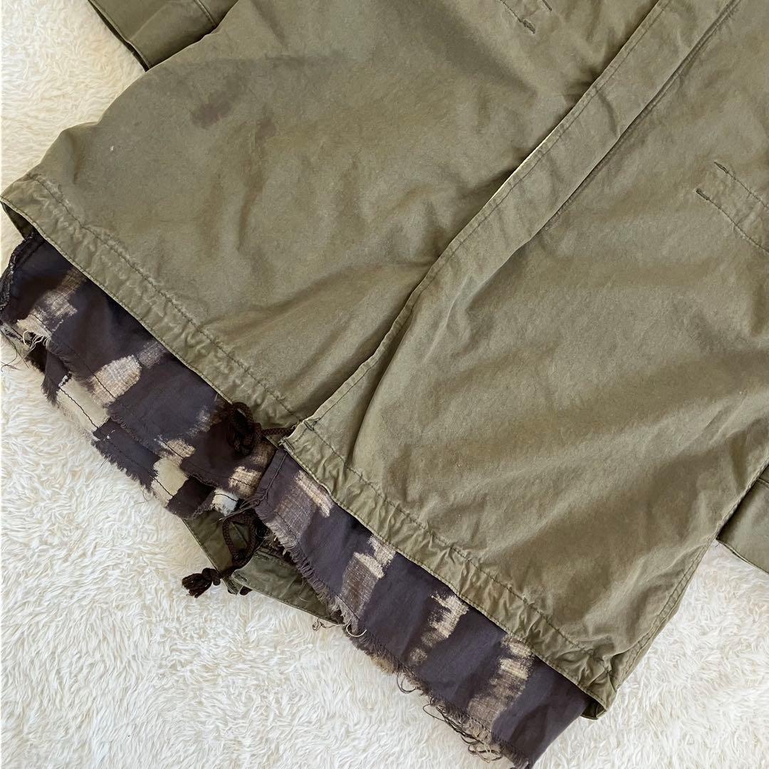 完売品 SASQUATCHfabrix. 裏地ブリーチ加工 モッズコート S