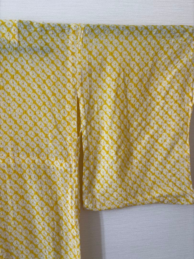 有松絞り　黄色　レア色　身丈153㎝