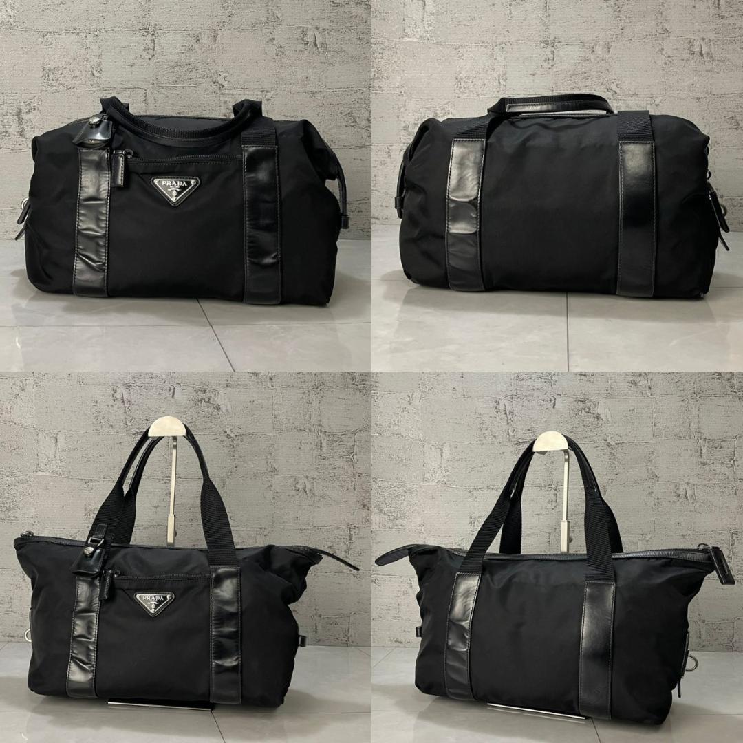 PRADA ハンドバッグ プラダ ミニボストンバッグ BR3697 黒 良品