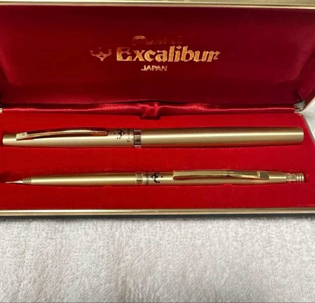 ぺんてる エクスキャリバーローリングライター ボールペン シャーペン ゴールド