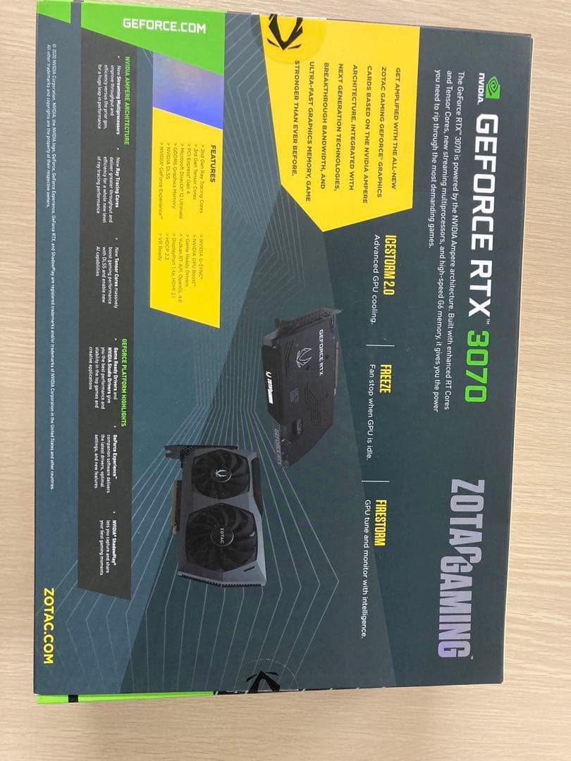 新品未使ZOTAC GEFORCE RTX 3070 TWIN EDGE OC