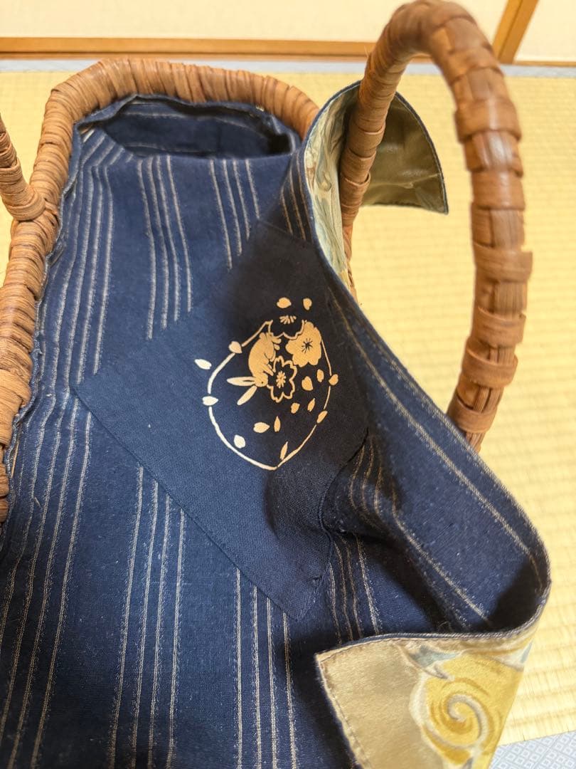 大きな山葡萄かごバッグ　佐藤定雄作