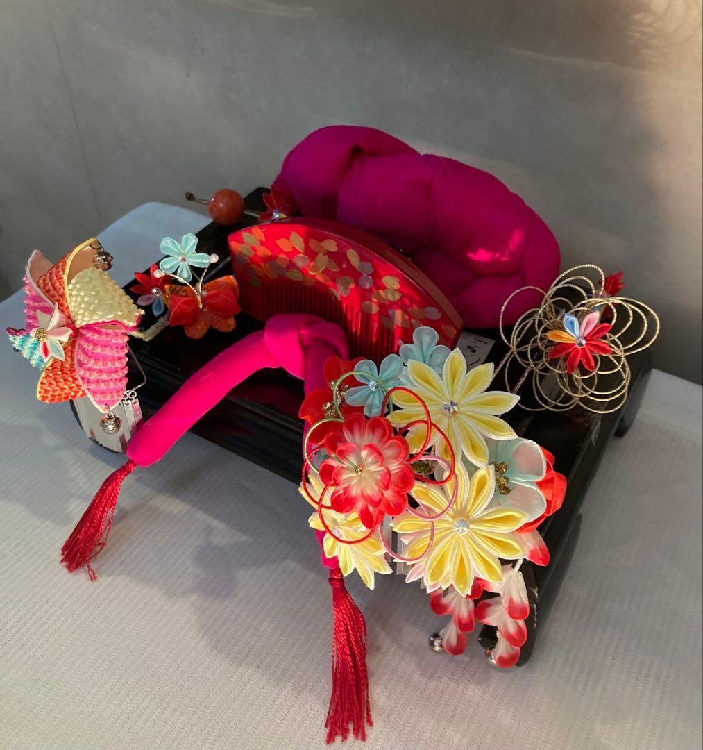専用　七五三　成人式　希少　風車の簪　櫛簪　玉簪　花簪　Uピン簪　水引簪