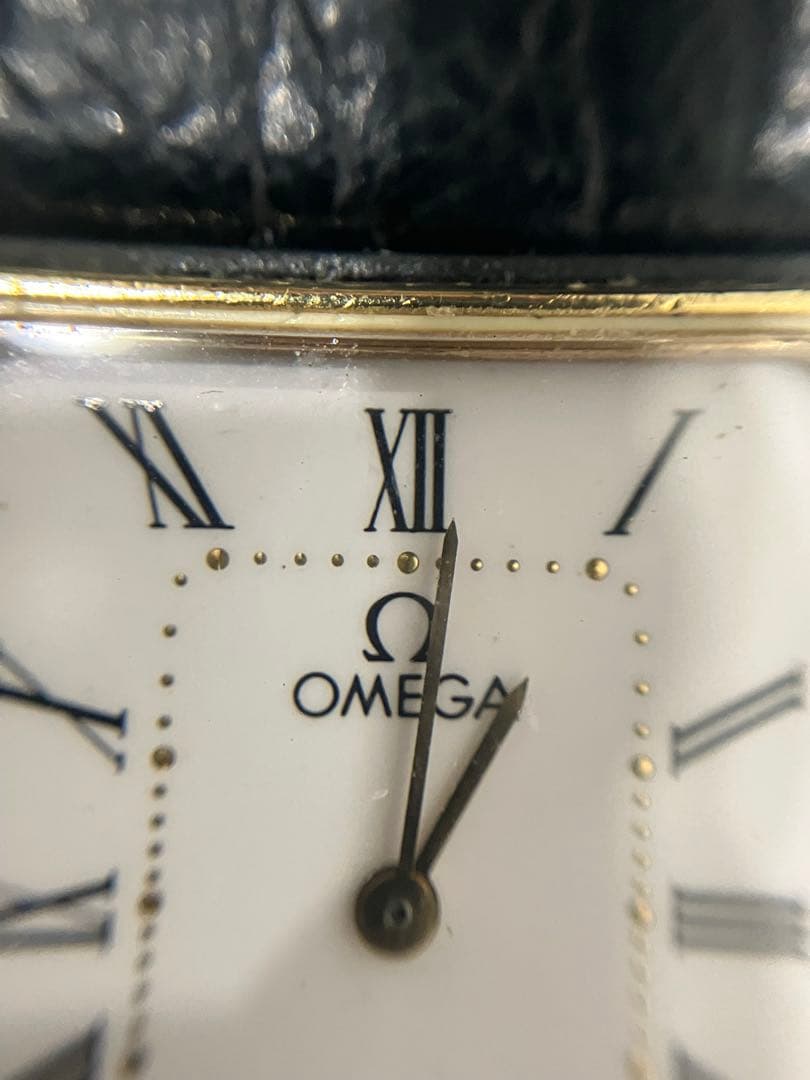 オメガ デヴィル スクエア 1450 クォーツ 稼動品　ベルト社外品