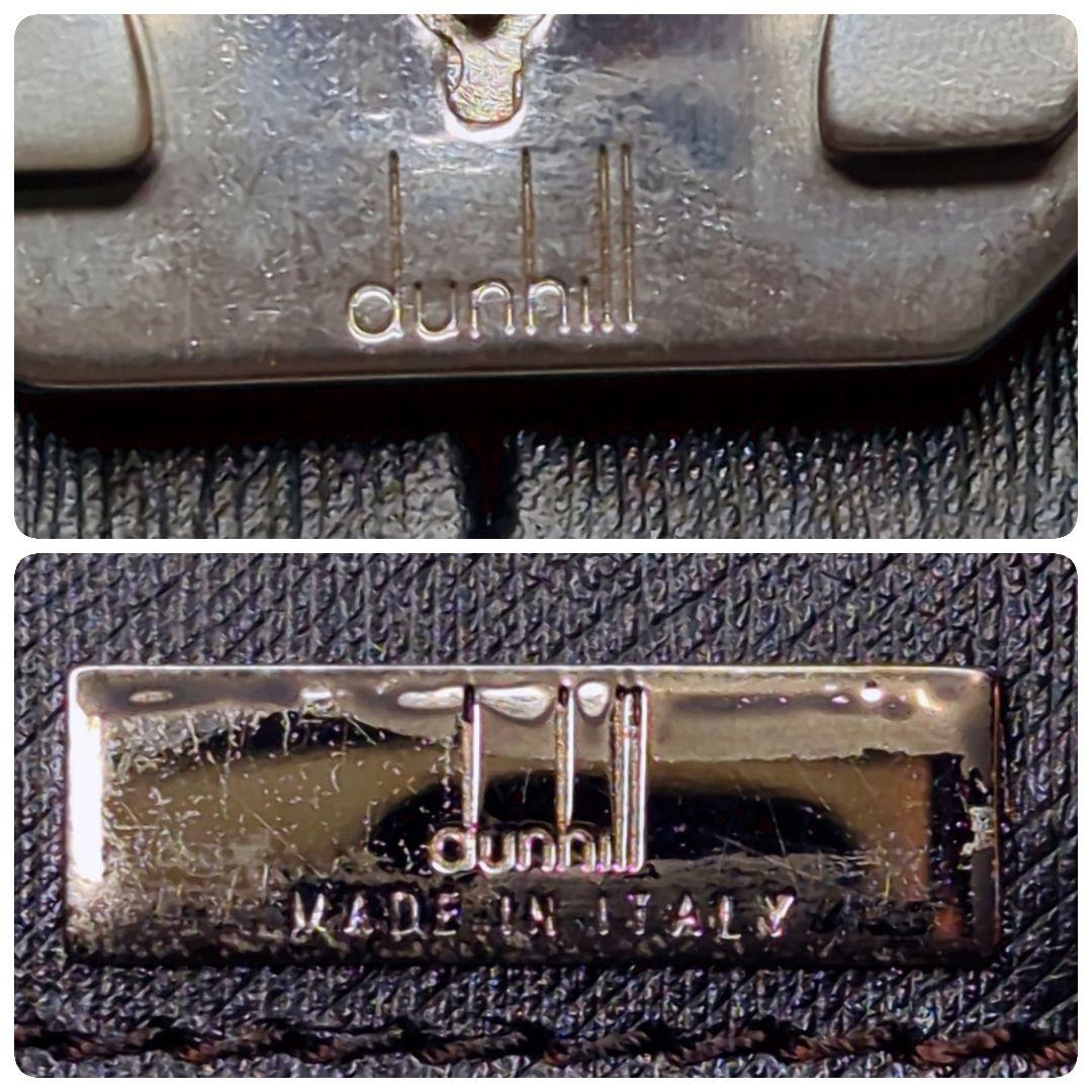 美品✨ダンヒル サイドカー ダレスバッグ レザー 黒 A4収納可 ロゴプレート