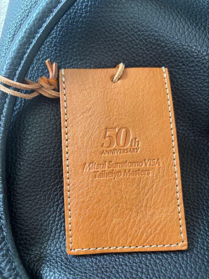 Lahella golf ブラックレザートートバッグ