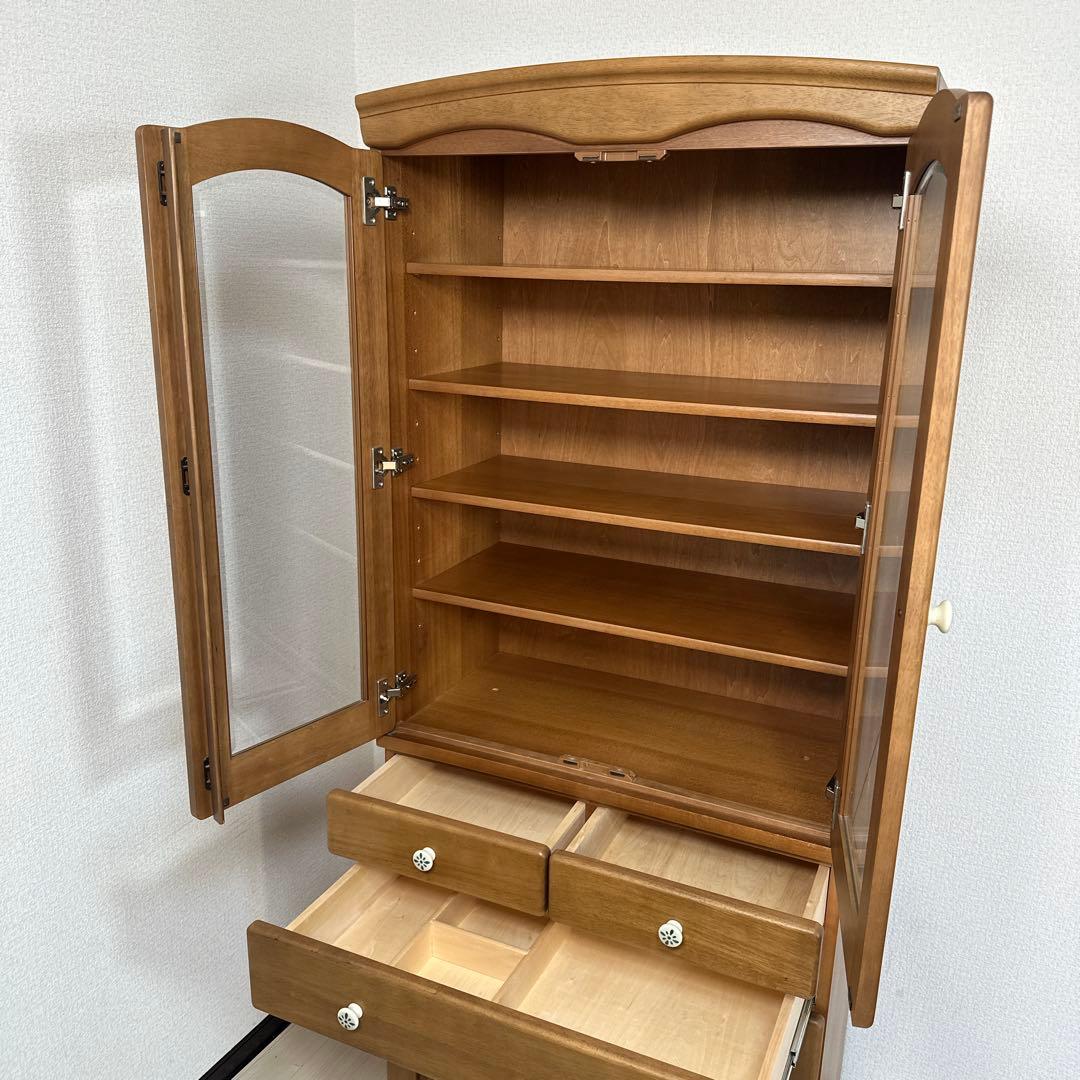 カリモク チターノ 食器棚 キッチンボード キッチン収納 瀬戸ものつまみi1※