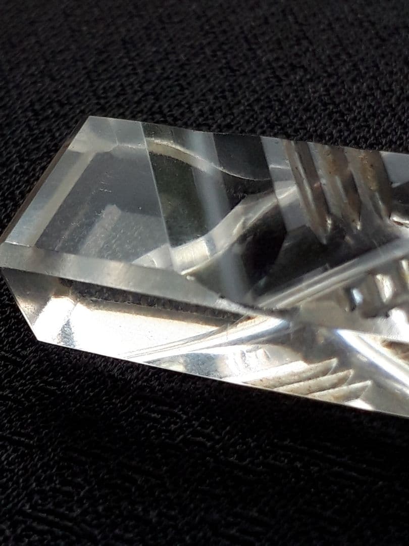 平打ち切子透明簪(江戸時代)