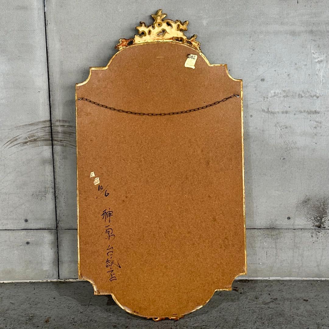 イタリア製 クラシックスタイル壁掛けミラーゴールド 鏡木彫風 ユーロマルキ