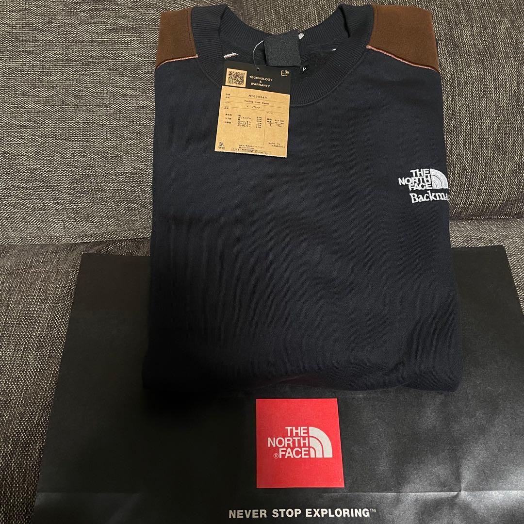 ノースフェイス Backmagic限定 Sweat Crew【L】ブラック 黒