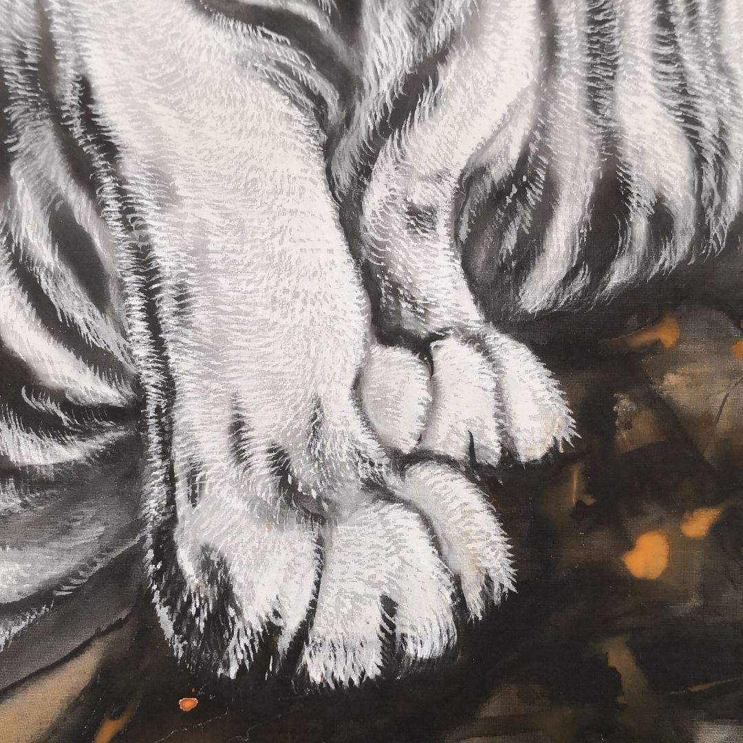 堀江玉鳳　白虎の掛け軸用の絵