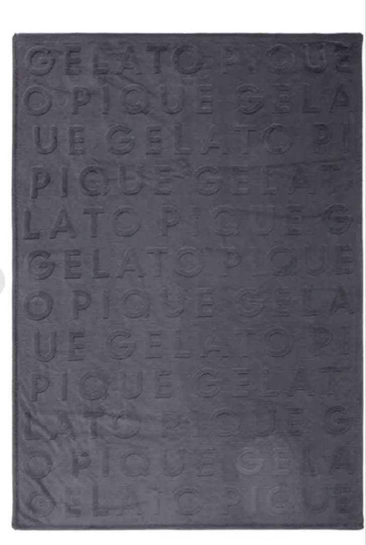 【限定値引 送料込】定価¥11000ジェラピケ2025 新品未使用ロゴ毛布グレー