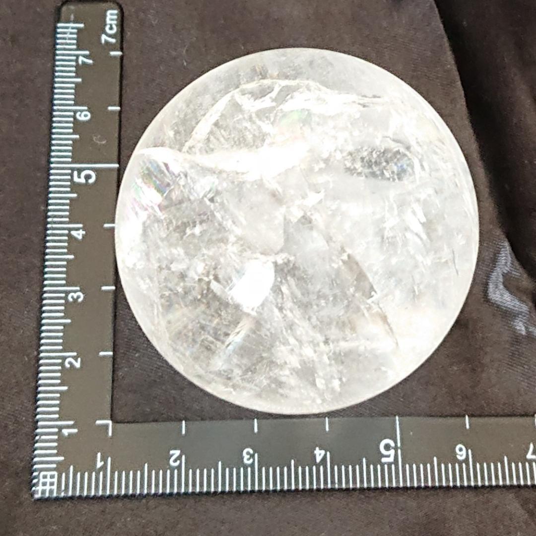 水晶玉　天然石　天然石レインボー虹色水晶丸玉　観賞石　パワーストーン　新品未使用