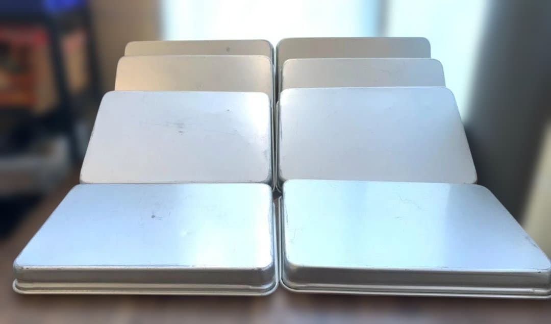 アカオアルミ 硬質アルミ 大60 番重8点 蓋×1・網×8 付き 業務用 ②